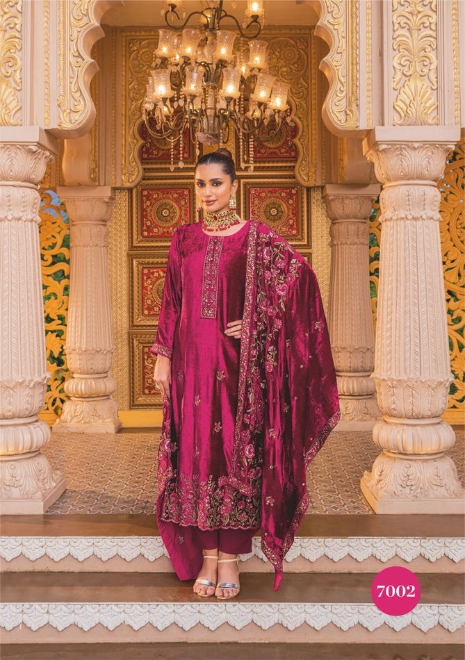 Libas E Khaas By Glossy Embroidery Viscose Velvet Wholesale Price In Surat